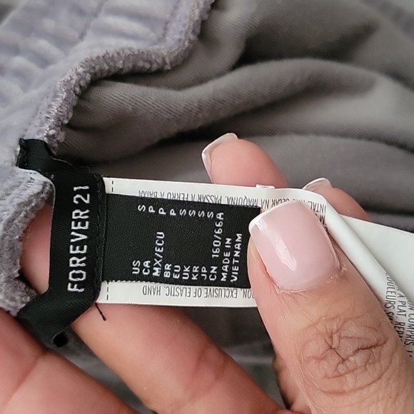 Velour 2 piece Crew Neck Crop set Size S - Picture 5 of 5